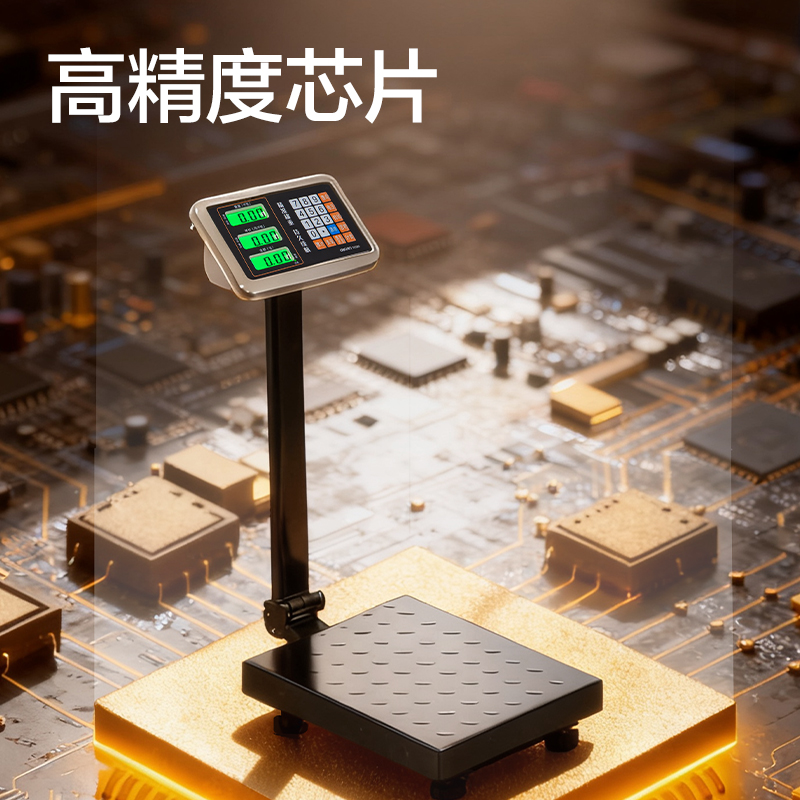 得力TE923電子臺秤300Kg/50g(黑色)(臺)