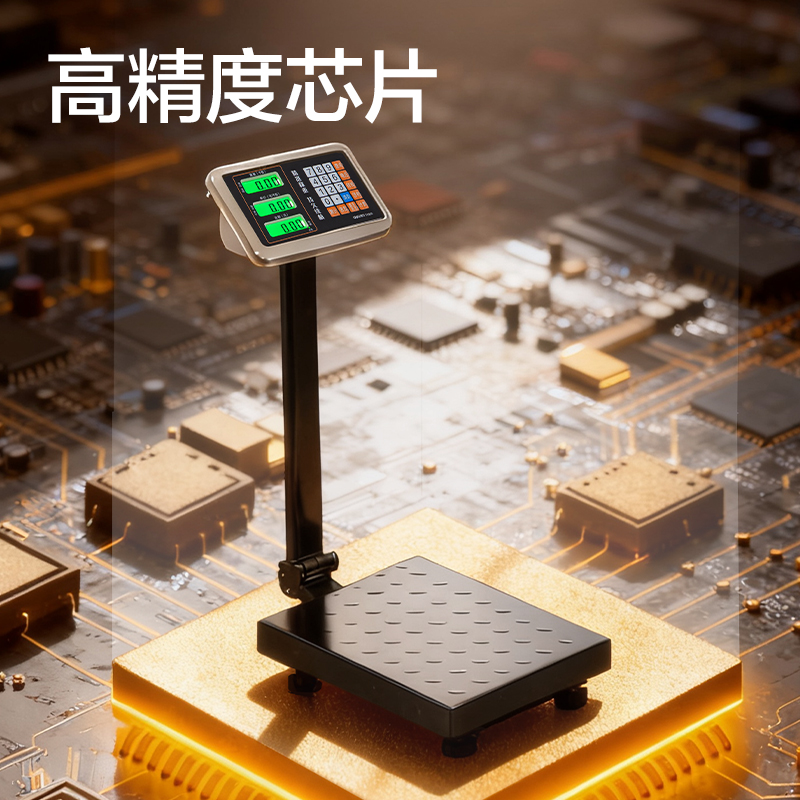 得力TE920電子臺秤150Kg/50g(黑色)(臺)