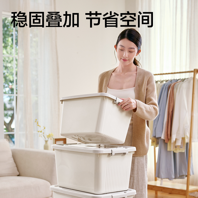 得力XDM165收納箱(16L)(白)(個)