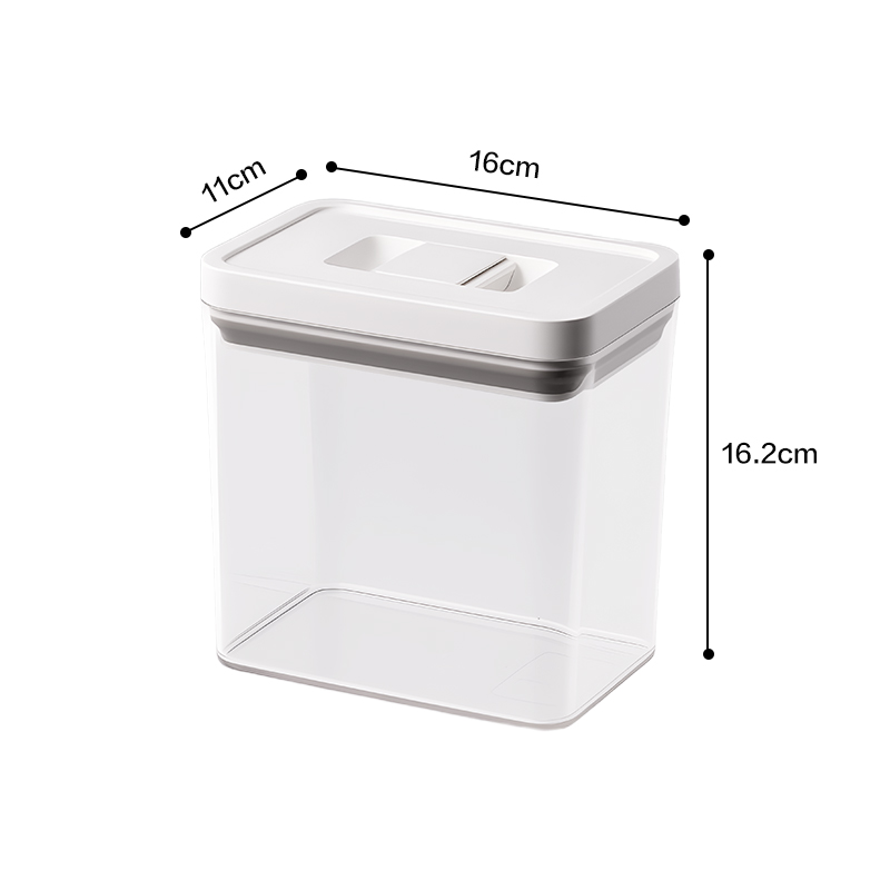 得力XDM113按壓密封盒(1.75L)(透明)(個)