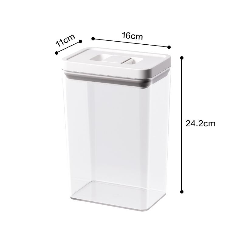 得力XDM114按壓密封盒(2.8L)(透明)(個)