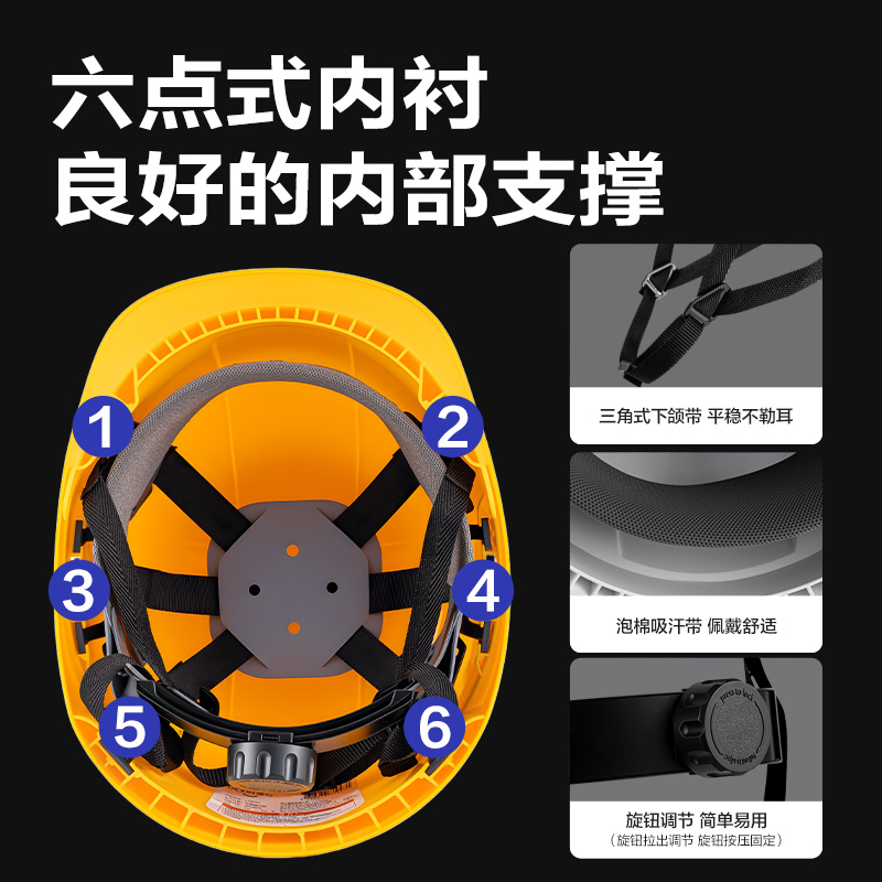 得力得心LQ634安全帽(黃)(個)