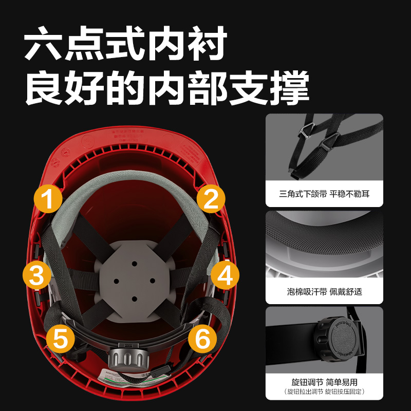 得力得心LQ634安全帽(紅)(個(gè))