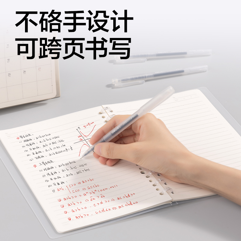 得力HA5503-1牛盾PP輕薄3孔可開合活頁本(透明)(本)
