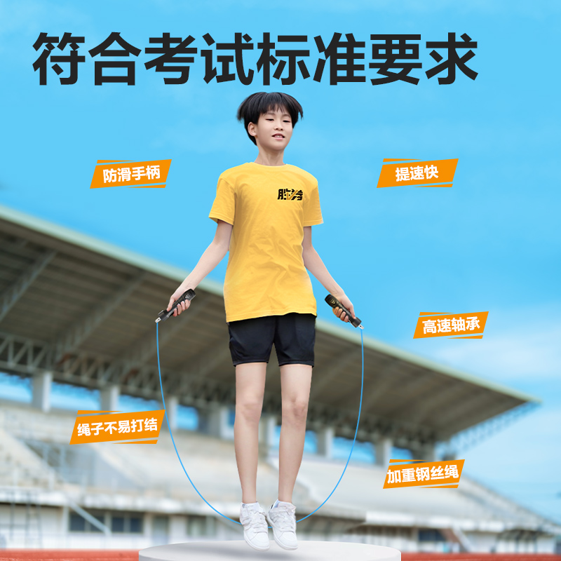 安格耐特FT138-L中考訓(xùn)練系列軸承手柄鋼絲跳繩(藍(lán))(根)
