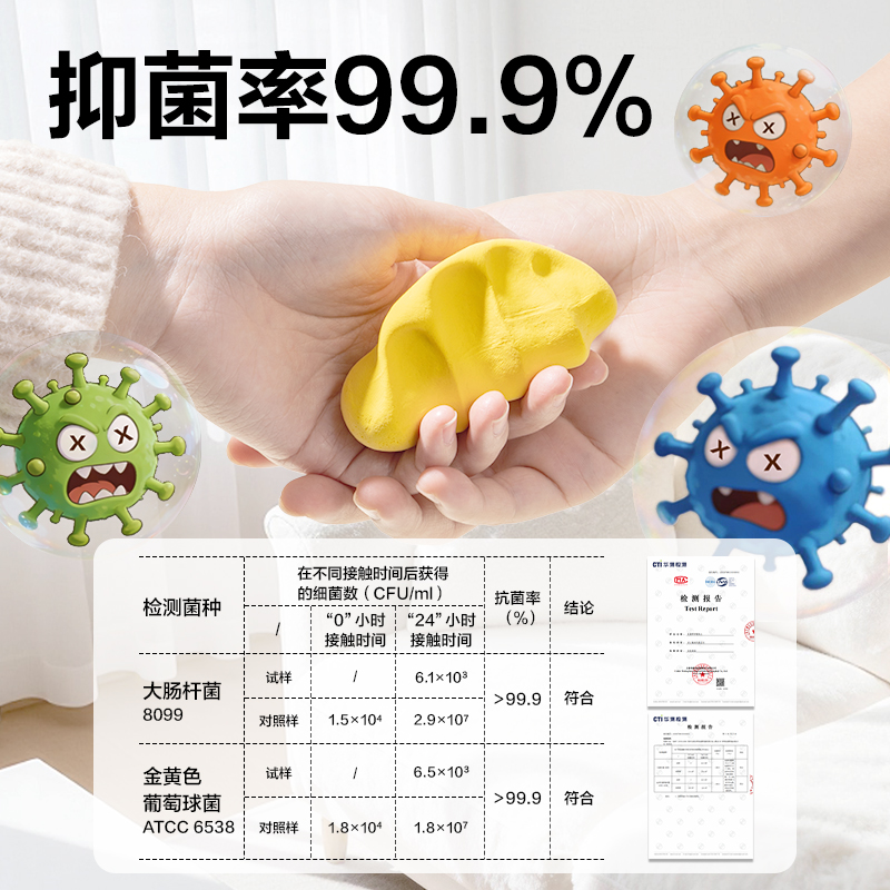 得力YC286-12抗菌零甲醛按鍵開(kāi)蓋工具箱粘土_12色(混)(箱)