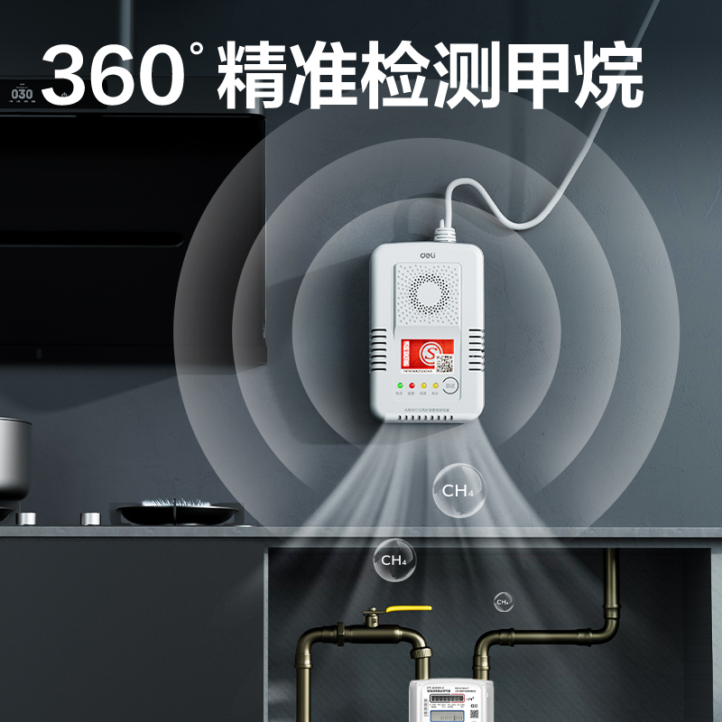 得力AG301可燃?xì)怏w探測(cè)器甲烷(白)(臺(tái))