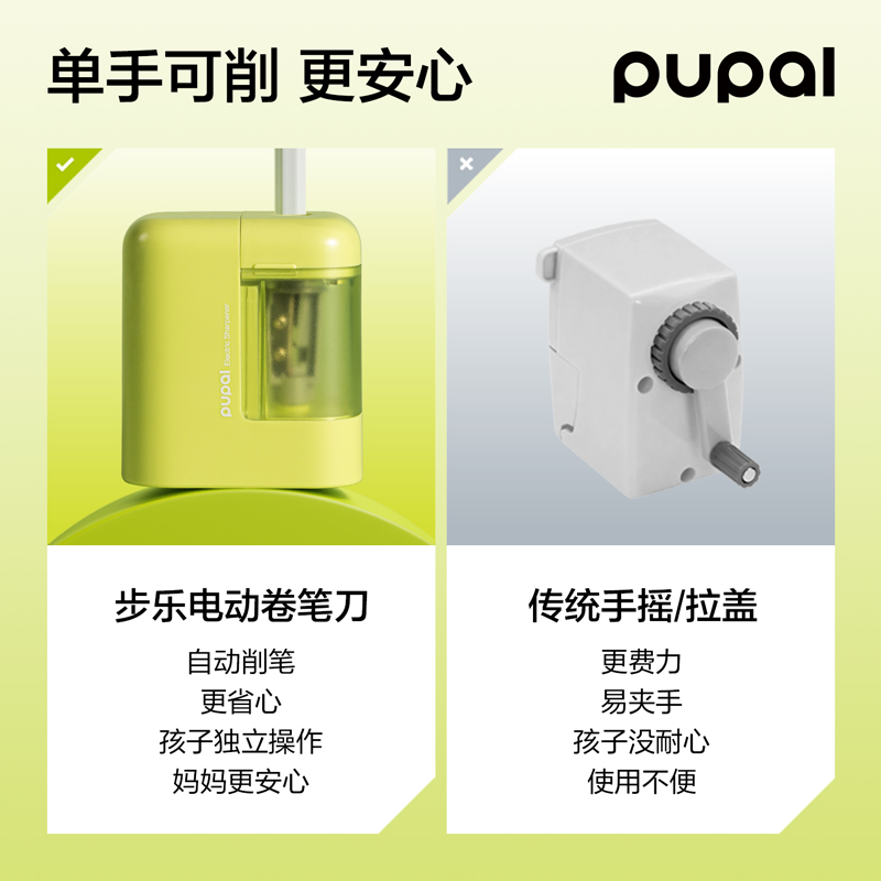 得力PL5便攜電動(dòng)卷筆刀(綠)(個(gè))