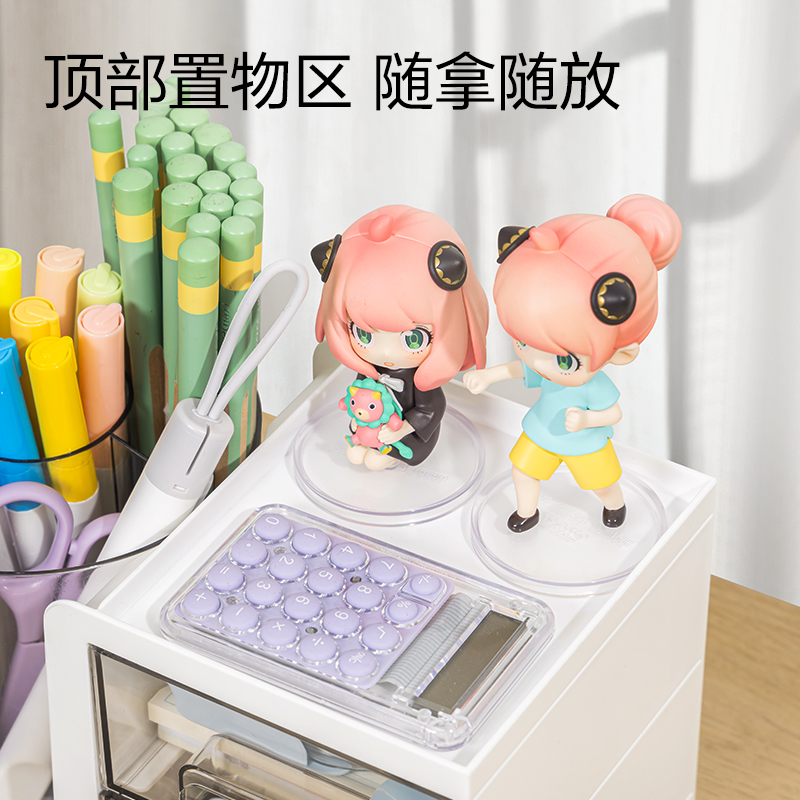 得力PK302旋轉(zhuǎn)筆筒(白)(個(gè))