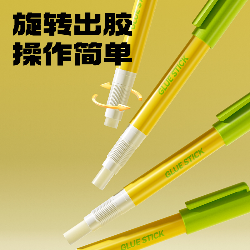 得力JT159-A筆型固體膠透明ACR(混)2.5g(3支/盒)
