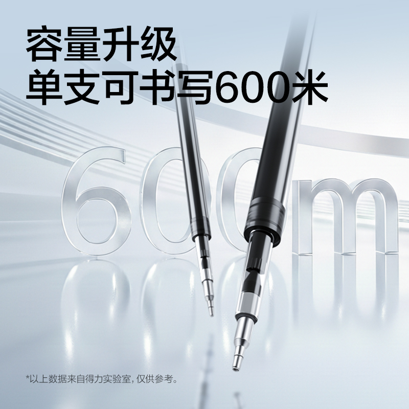 得力SE284臻順滑常規(guī)按動(dòng)中性筆替芯0.5mm雙球珠AS筆頭(黑)(支)