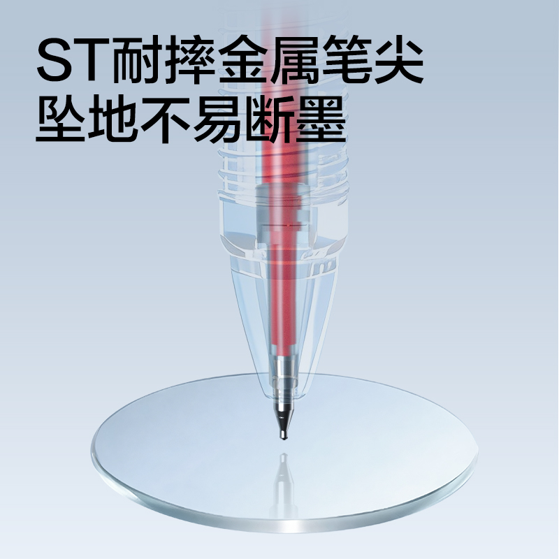 得力SE282秒干常規(guī)按動(dòng)中性筆替芯0.5mmST筆頭(紅)(支)
