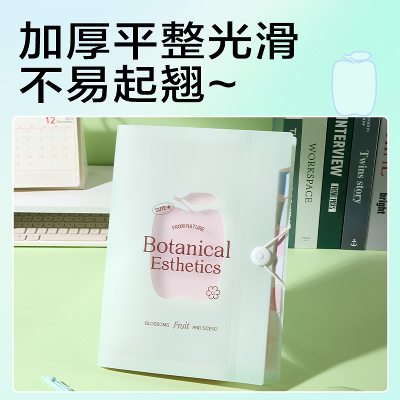 得力PM363_8格便攜風(fēng)琴包(綠)(個)