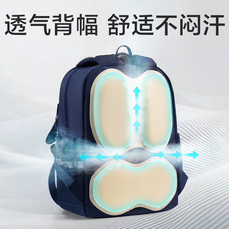 得力BB226雙倉學院風書包(紅)(個)