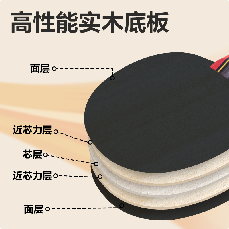 安格耐特FH223考滿分三星級(jí)考試乒乓拍(單拍)(混)(只)