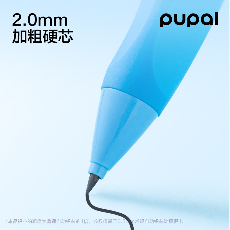 得力PL3-20步樂自動(dòng)書寫鉛筆套裝2.0mm（藍(lán)）（盒）