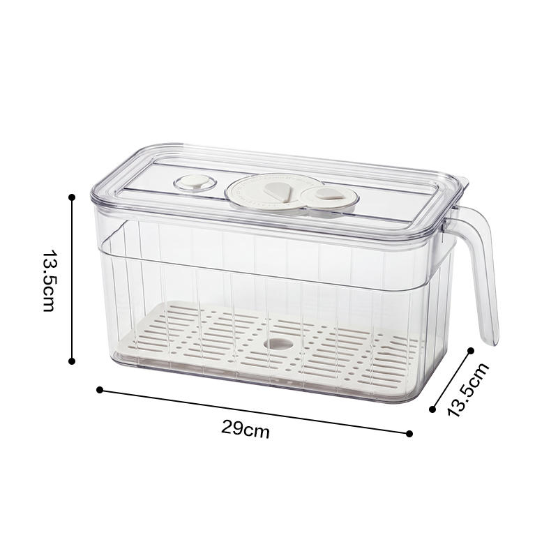 得力XDM220冰箱收納盒(大號)(透明)(盒)