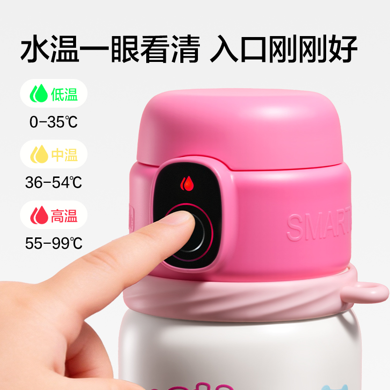 得力LL661智能指紋杯600mL316不銹鋼內(nèi)膽藍色(禮盒裝)