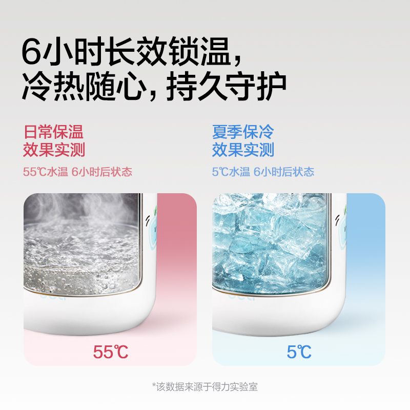 得力LL661智能指紋杯600mL316不銹鋼內(nèi)膽粉色(禮盒裝)