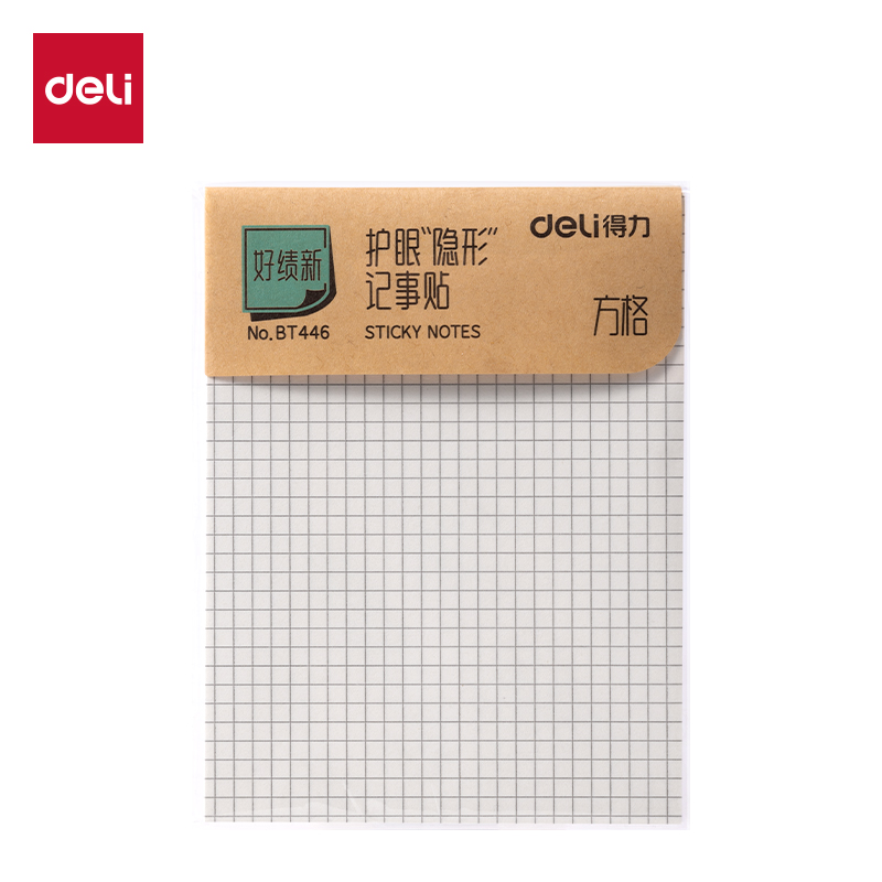 得力BT446記事貼76mm*101mm-60張(方格)(本)