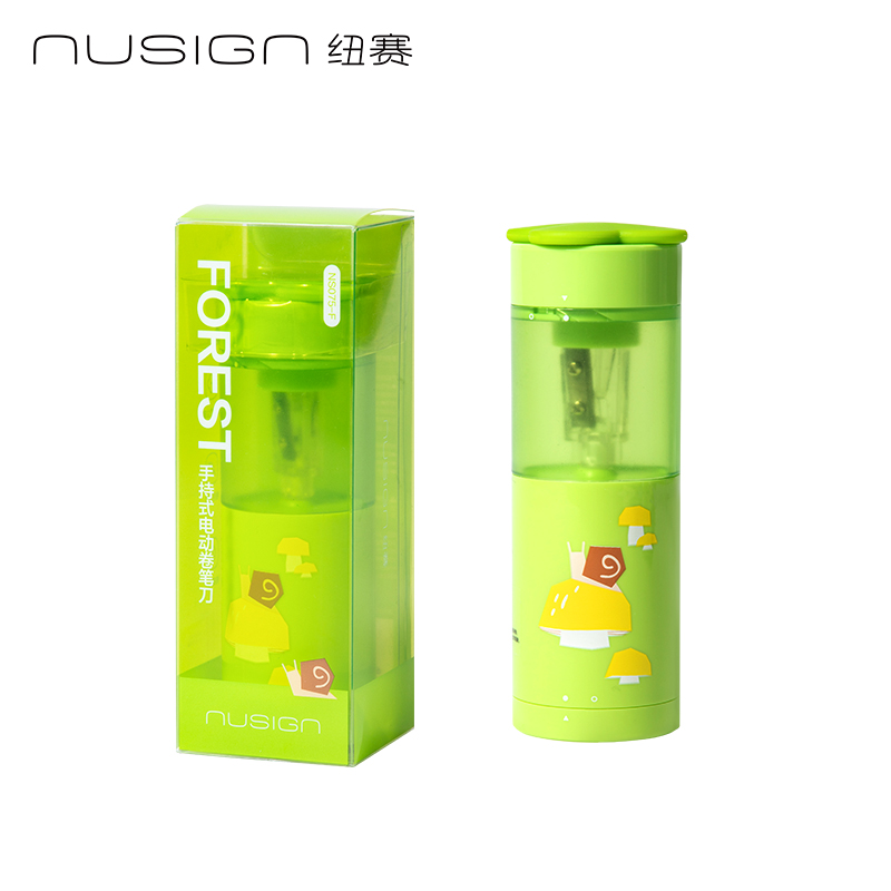 紐賽NS075-F目愈森林手持式電動卷筆刀(個)(綠)