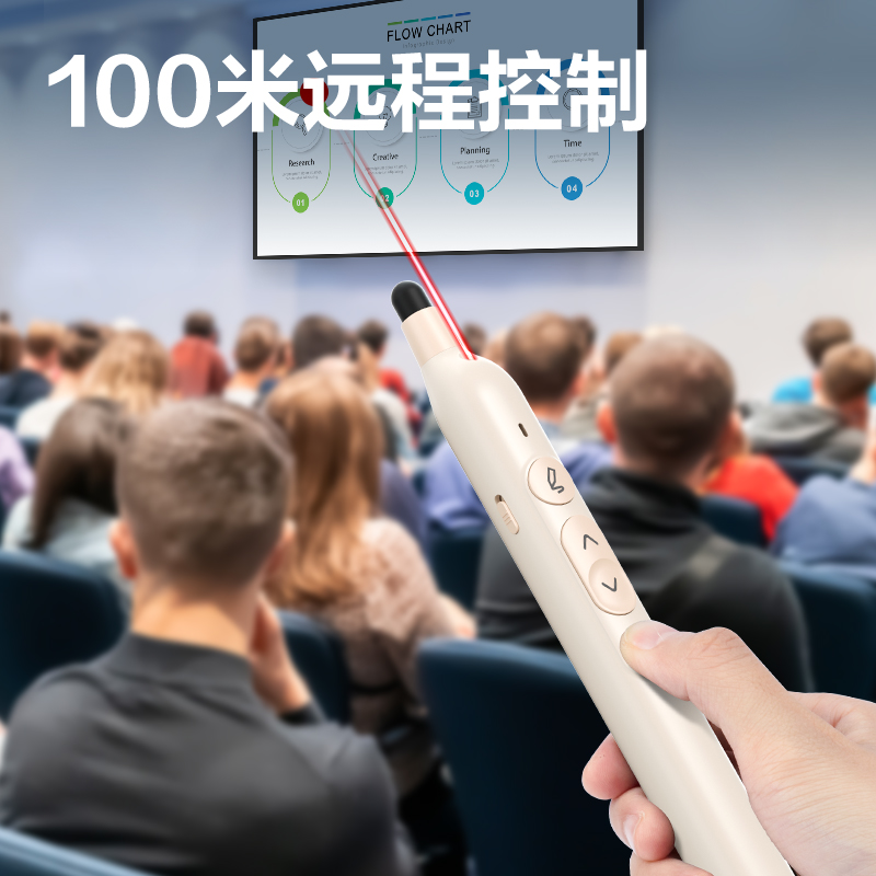 得力MA121激光翻頁(yè)筆(粉)(支)