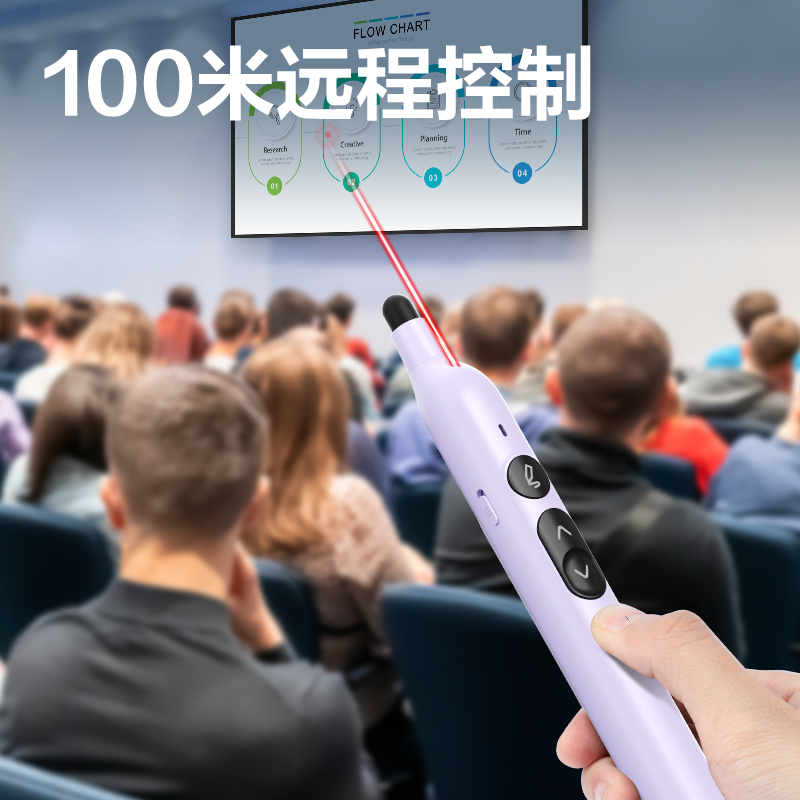 得力MA121激光翻頁筆(紫)(支)