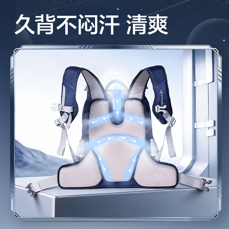 得力HT653航天系列撐腰王護(hù)脊書包(藏青)(個(gè))