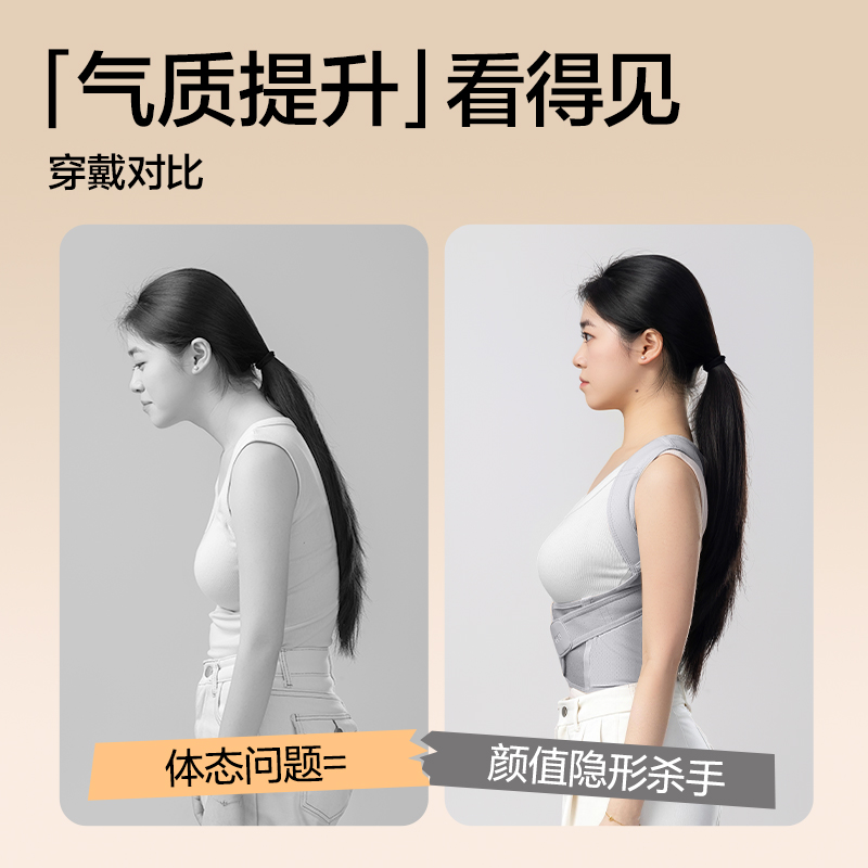 得力YX220矯姿背帶-網(wǎng)孔灰色L(混)(盒)