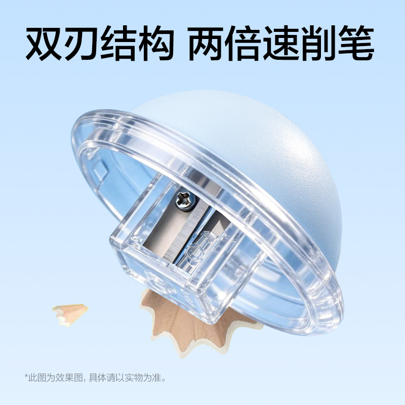 得力VB12雙刃卷筆刀（粉)（個）