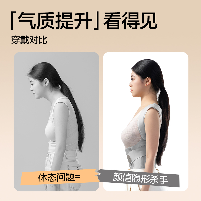 得力YX221矯姿背帶-無痕灰色L(混)(盒)