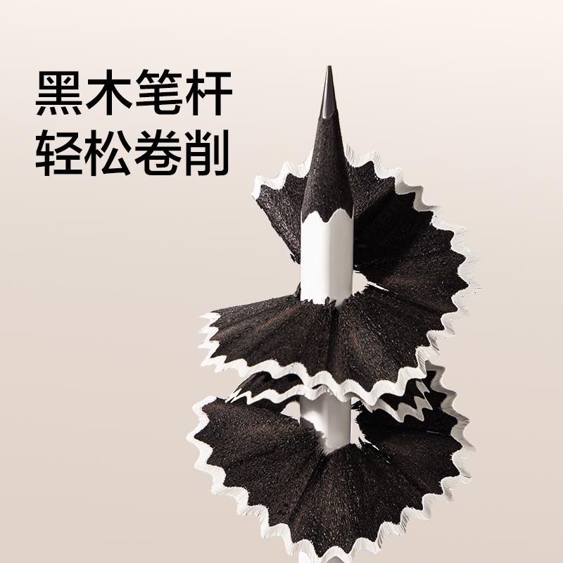 紐賽NS1717-HB學(xué)霸小白黑木紐賽鉛筆HB(混)(30支/盒)