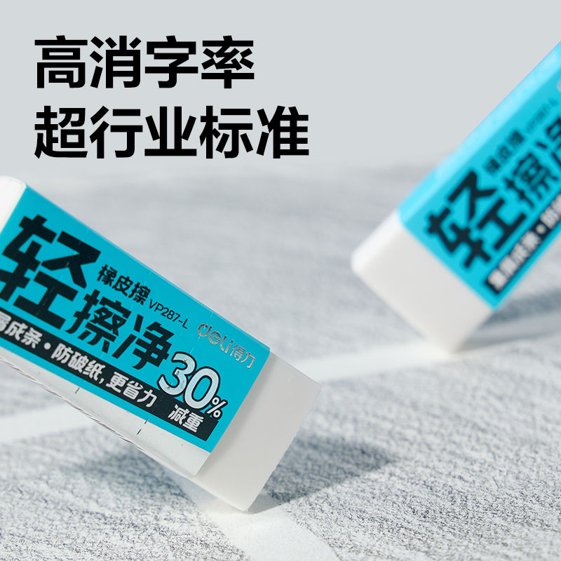 得力VP287-L輕擦凈橡皮擦大號(白)(塊)
