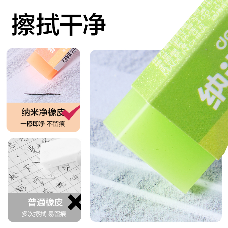 得力VP284-S納米凈果凍色橡皮擦小號(hào)(混)(塊)