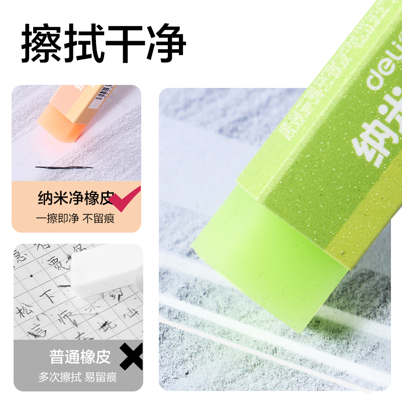 得力VP284-L納米凈果凍色橡皮擦大號(混)(塊)