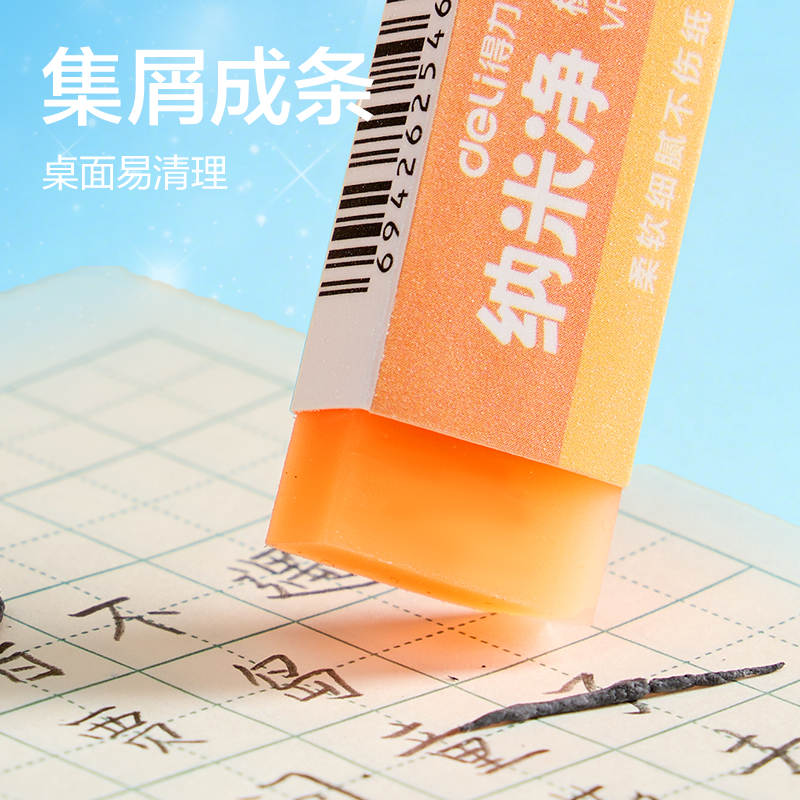 得力VP284-M納米凈果凍色橡皮擦中號(混)(塊)