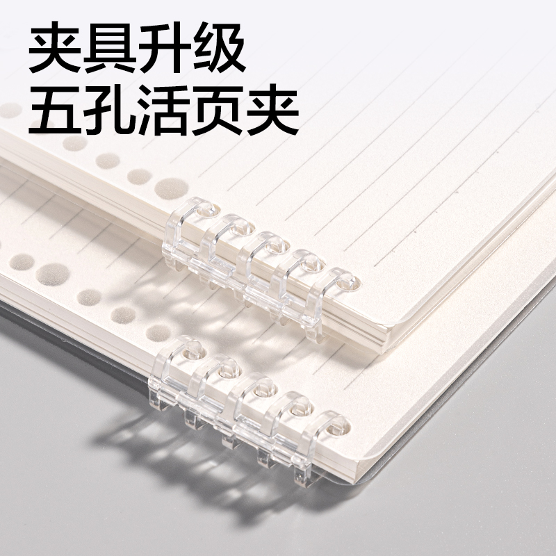 得力HB5605-1牛盾PP5孔可開合活頁本(透明)(本)