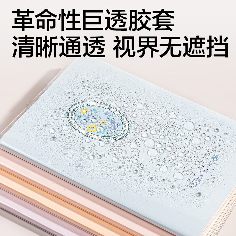得力T1680巨透膠套本16K 80張(花間筆記)(本)