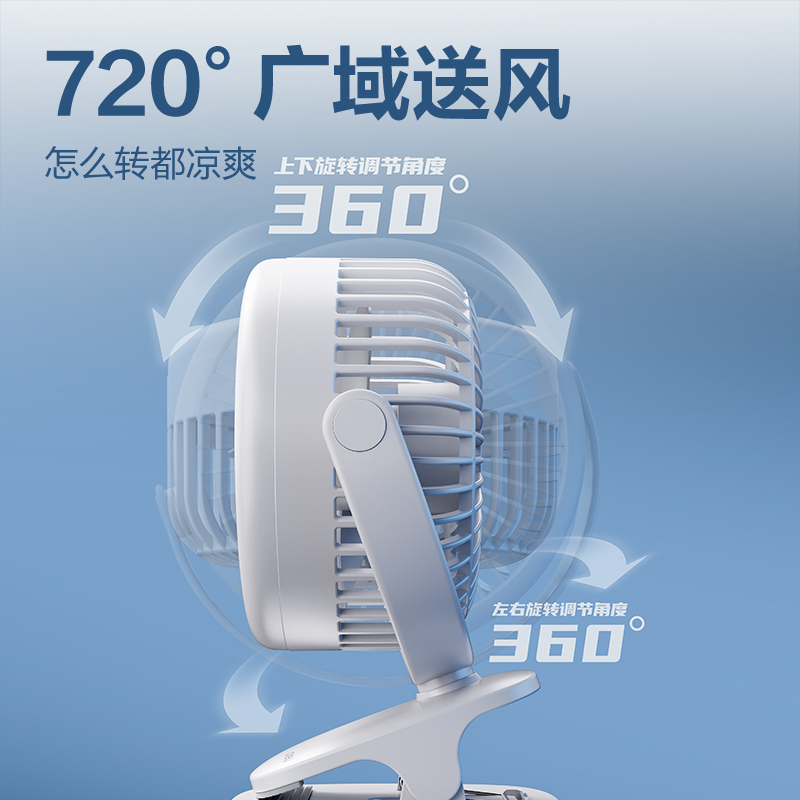 得力LK221插電款臺夾風扇(白)(臺)