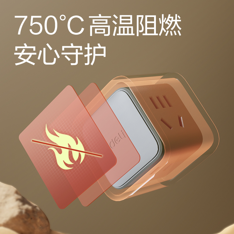 得力LU9422小魔方轉(zhuǎn)換器_2+2_彩盒(白)(個)