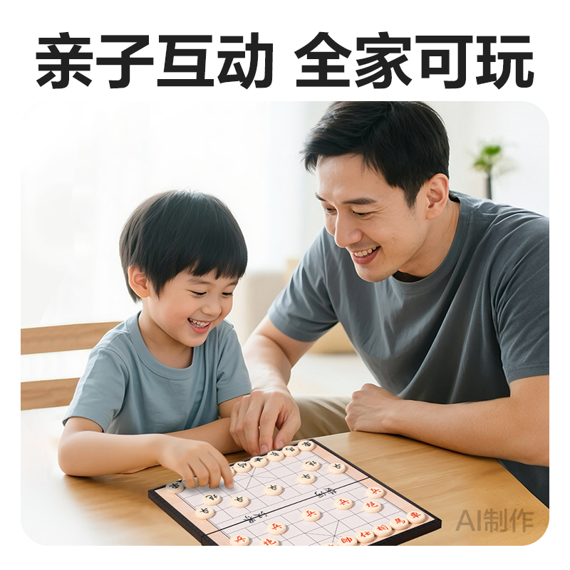 得力YW666-LX大號磁石象棋(混)(盒)
