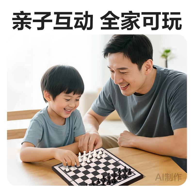 得力YW666-MG中號(hào)磁石國(guó)際象棋(混)(盒)