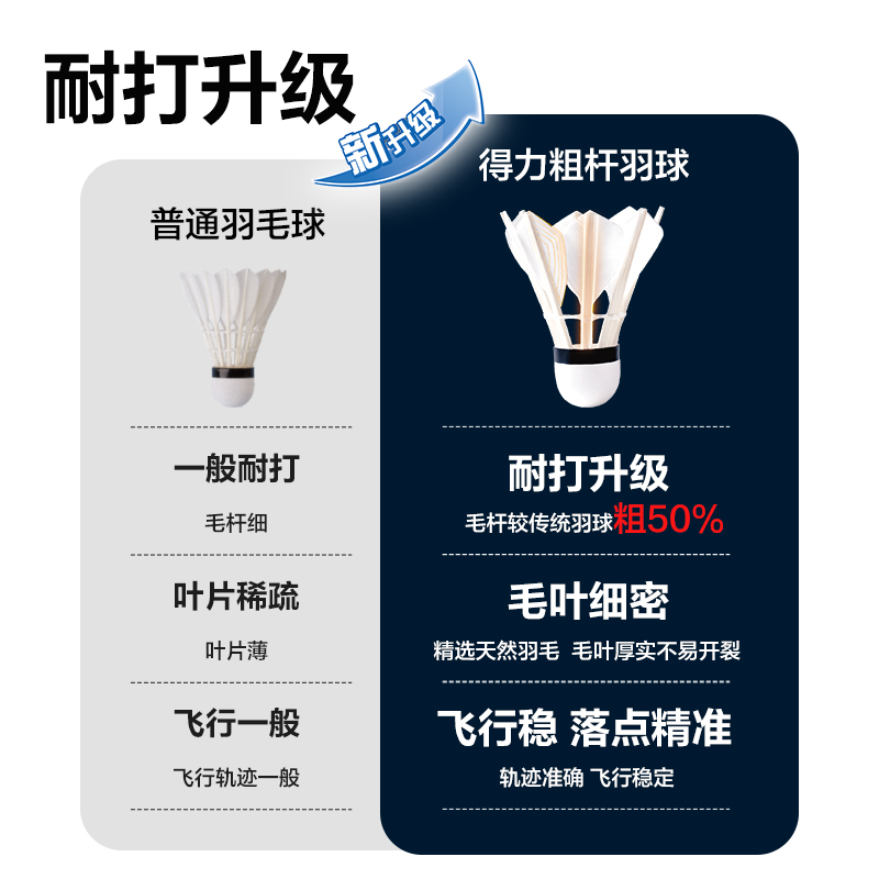 安格耐特FH111-3羽毛球-粗桿羽球(3只裝)(白)(筒)