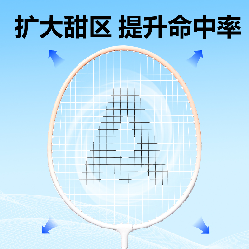 安格耐特FH122-6鐵合金羽毛球拍(對(duì)拍裝)(粉白、綠白)(付)