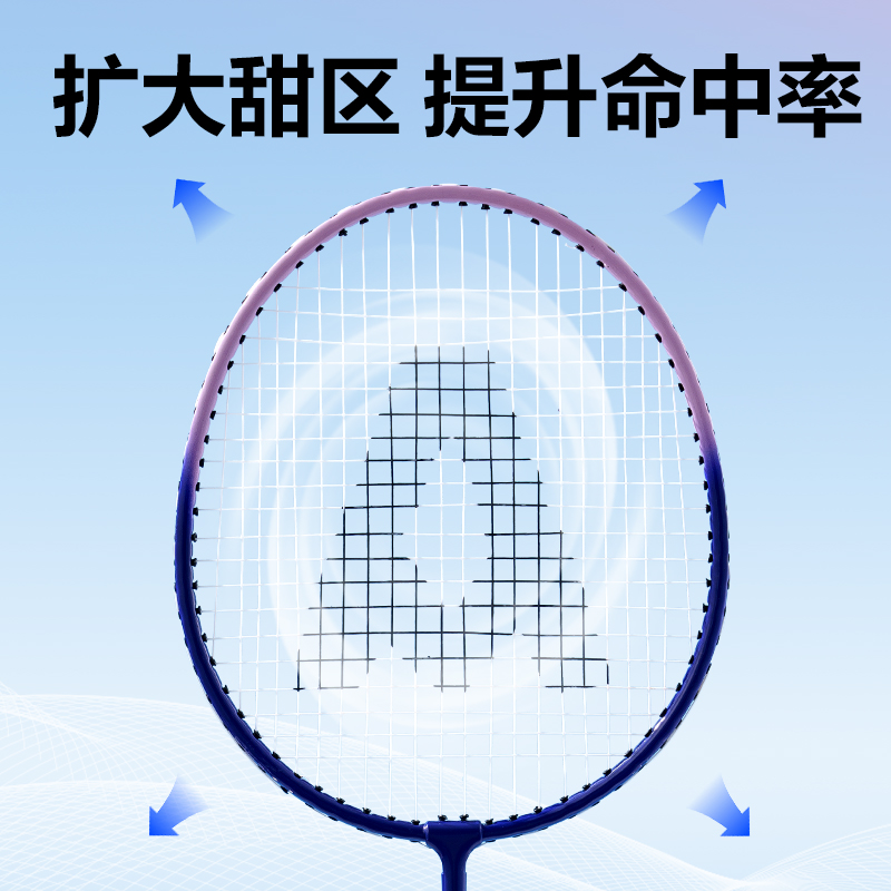 安格耐特FH122-A鐵合金羽毛球拍-帶3球-帶護(hù)套(藍(lán)紅、藍(lán)紫)(付)