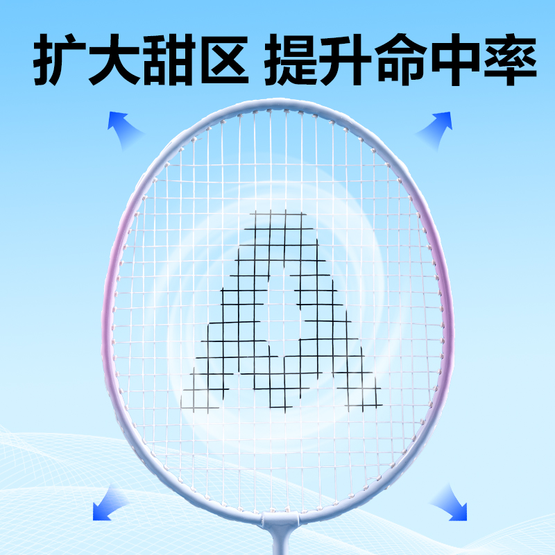 安格耐特FH122-7鐵合金羽毛球拍(對拍裝)(藍紫、紫粉)(付)