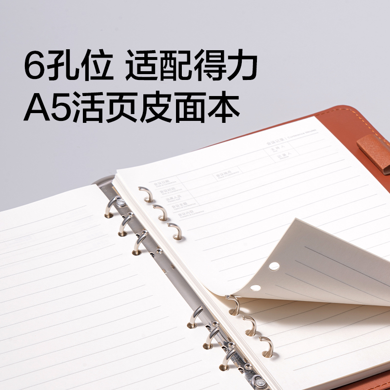 得力BP30商務(wù)活頁(yè)替芯A5-100張(會(huì)議記錄)(本)