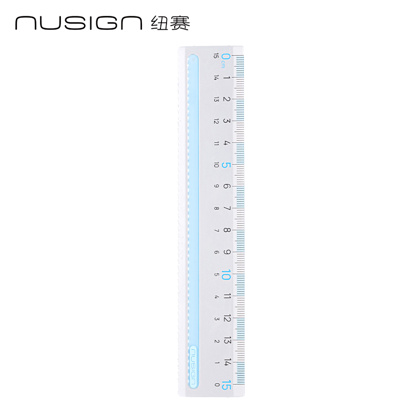 紐賽NS095-1防滑易拾取直尺-15cm（藍(lán)色）（把）