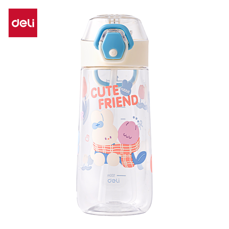 得力LL319彈彈杯彈蓋580mL(白)(盒)