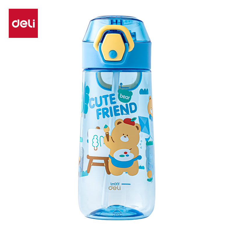得力LL319彈彈杯彈蓋580mL(藍(lán))(盒)